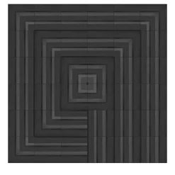 Francesco De Maio Set Di 36 Piastrelle Geometrie D’Ombra In Ceramica Nero Carbone Composizione Motivo A Linee E Quadrato> Piastrelle E Pavimenti