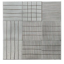 Ninefifty Set di 44 piastrelle grigie Righe di Margherita Rui> Piastrelle E Pavimenti