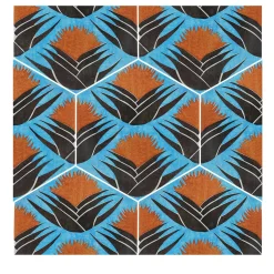 Studio Le Nid Set di 4 piastrelle Kimeya Cardo Light Blue di Vincenzo Messina> Piastrelle E Pavimenti