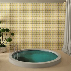 Ma.Vi. Ceramica Set Di 25 Piastrelle Tartan Giallo Tipo 1> Piastrelle E Pavimenti