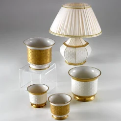 Cattin Porcellane Set di 2 piccole cachepot Giglio> Cachepot E Portavasi