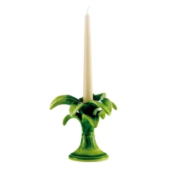 Les Ottomans Set di 2 piccoli candelieri a forma di albero di palma dipinti a mano> Candelieri E Portacandele