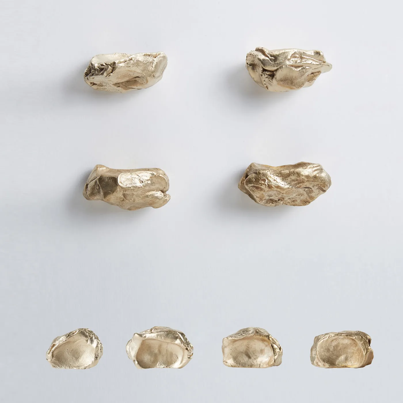 NIVA Design Set di 4 pomelli in ottone per porte Impronta #4 di Nicole Valenti> Maniglie