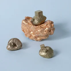 NIVA Design Set di 4 pomelli per porte in ottone Pietra #4 di Nicole Valenti> Maniglie
