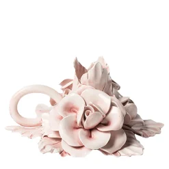 Bitossi Home Set di 2 portacandele in ceramica a forma di fiore rosa> Candelieri E Portacandele