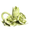 Bitossi Home Set di 2 portacandele in ceramica a forma di fiore verde> Candelieri E Portacandele