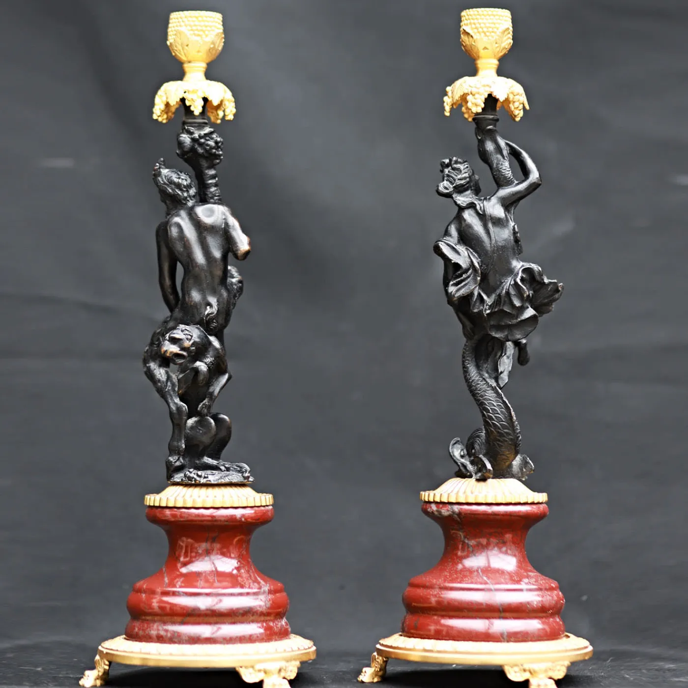 Galleria Romanelli Set di 2 portacandele policromi antropomorfi> Candelieri E Portacandele