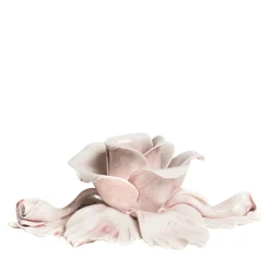 Bitossi Home Set di 2 portacandele rosa a forma di rosa> Candelieri E Portacandele