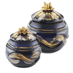 Baldi Home Jewels Set di 2 scatole Coccinella BluenCrystal con dettagli dorati> Scatole