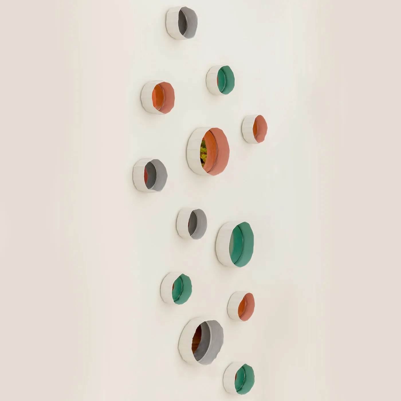 Paola Paronetto Set di 3 specchi Ninfea 12 Rosa> Specchi Da Parete