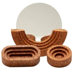 Keep Life Set di 1 specchio e 2 contenitori Veneris di Nunzia Ponsillo> Specchi Da Tavolo