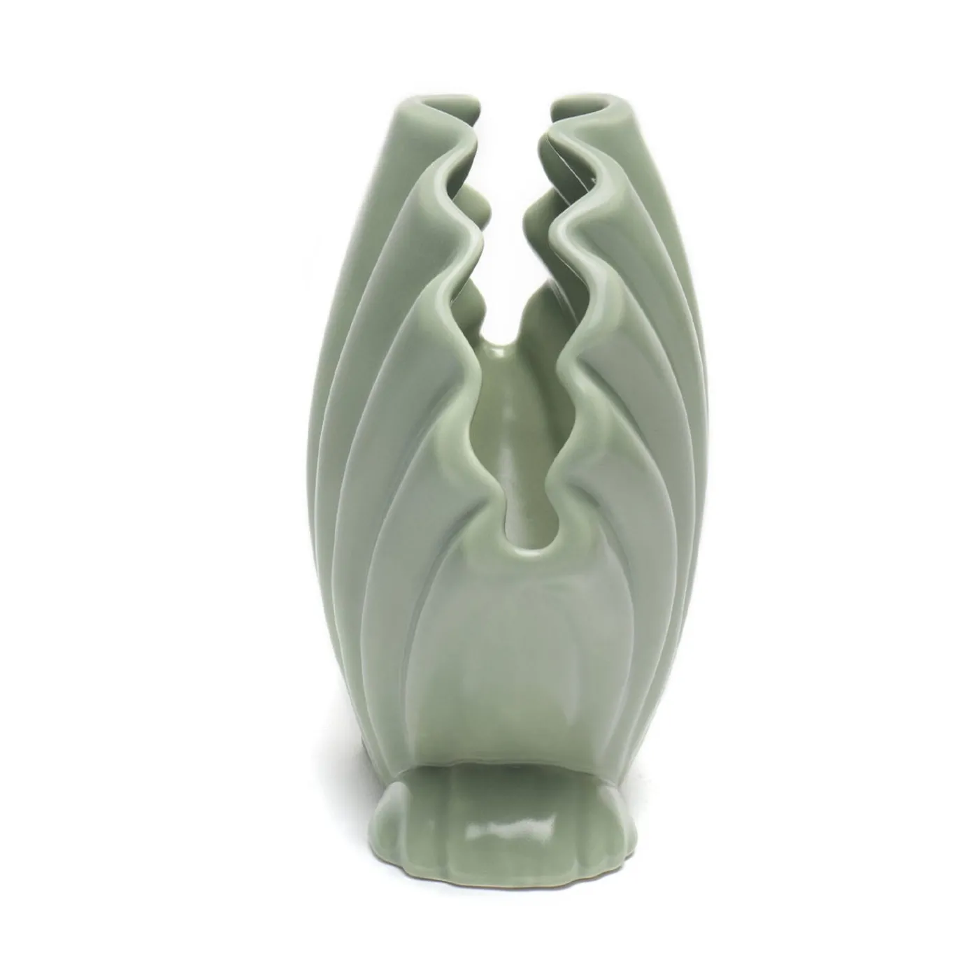 Bitossi Home Set di 2 vasi decorativi a forma di conchiglia verde> Vasi Decorativi