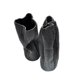 Design Center 1991 Set di 2 vasi decorativi "Paesaggio 25 Black #1" di Nino Basso> Vasi Decorativi