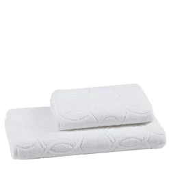 Rivolta Carmignani Set di asciugamani bianchi jacquard Shangri-La> Biancheria Da Bagno