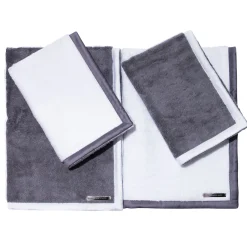 Alessandro Di Marco Set di asciugamani da bagno grandi - Grigio><noscript><img width=
