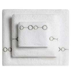 Biancoperla Set di asciugamani ricamati Recoleta in Cotone Spugna Bianco> Biancheria Da Bagno