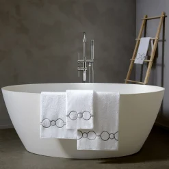 Rivolta Carmignani Set di asciugamani Shangri-La rosa e bianco><noscript><img width=