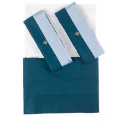 Alessandro Di Marco Set di biancheria da letto estiva - Blu petrolio> Biancheria Da Letto