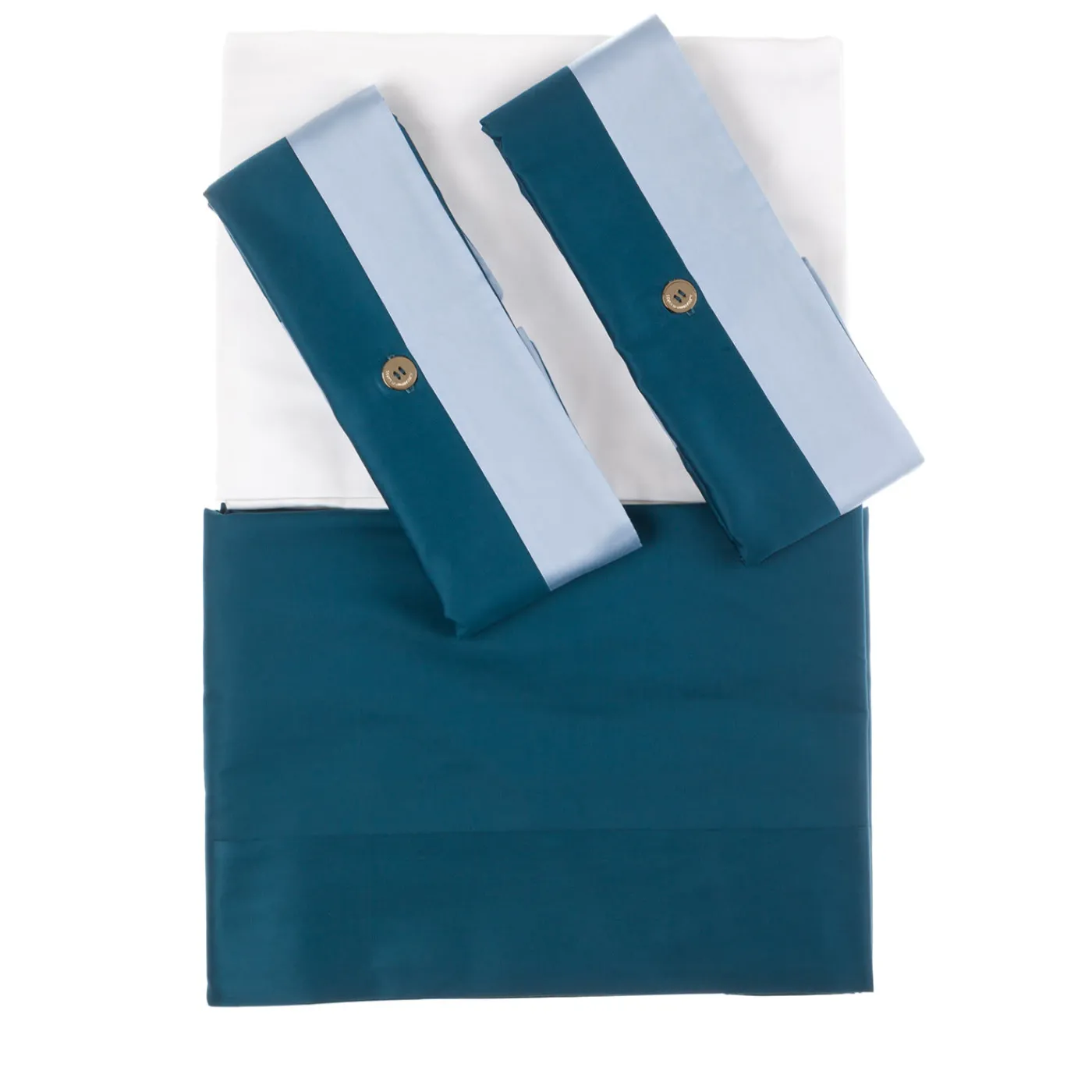 Alessandro Di Marco Set di biancheria da letto estiva - Blu petrolio> Biancheria Da Letto