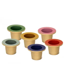 Internoitaliano Set di due cachepot Pofi rosso e blu> Cachepot E Portavasi