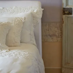 Mastro Raphael Set di lenzuola e due federe ricamate in avorio Dune Merveille><noscript><img width=