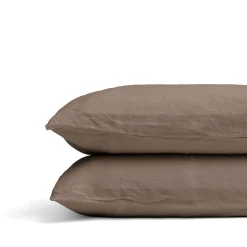 Sesia&Co. Set di Lenzuola King Size in Lino colore Cappuccino><noscript><img width=