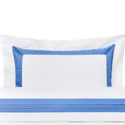Verderoccia Set di lenzuola Plissè White & Country Blue US King> Biancheria Da Letto