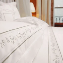 Verderoccia Set di lenzuola Roma White & Silver Olive US King><noscript><img width=