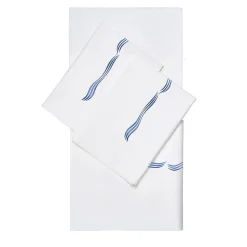 Verderoccia Set di lenzuola Tuffo Bianco e Blu Assisi US King> Biancheria Da Letto