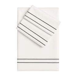 Biancoperla Set lenzuola Horizon in Cotone Satinato Bianco> Biancheria Da Letto