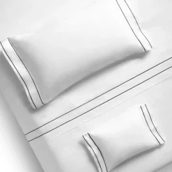 Biancoperla Set lenzuola Horizon in Cotone Satinato Bianco><noscript><img width=