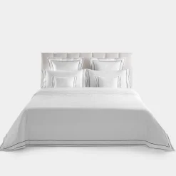 Biancoperla Set lenzuola Horizon in Cotone Satinato Bianco><noscript><img width=