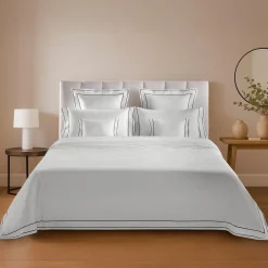 Biancoperla Set lenzuola Horizon in Cotone Satinato Bianco><noscript><img width=