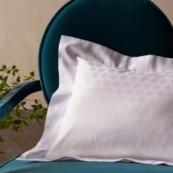 Biancoperla Set lenzuola Komodo in raso di cotone jacquard bianco> Biancheria Da Letto