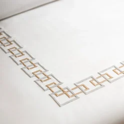 Biancoperla Set Lenzuola QENA ricamate in Cotone Percalle Bianco> Biancheria Da Letto