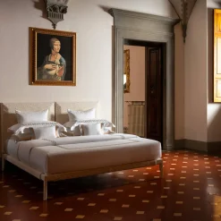 Biancoperla Set Lenzuola QENA ricamate in Cotone Percalle Bianco><noscript><img width=