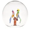 Casarialto Sfera in Vetro Mini Oasis con Pappagalli> Statuine
