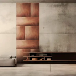 Favel Sintesi Orbitale Set di 4 piastrelle in rame brunito> Piastrelle E Pavimenti