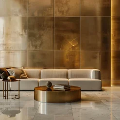 Favel Sintesi Orbitale Set di 4 piastrelle in ottone brunito scuro><noscript><img width=