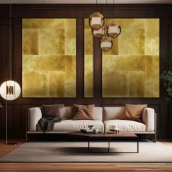 Favel Sintesi Set di 4 mattonelle in ottone con finitura traslucida><noscript><img width=