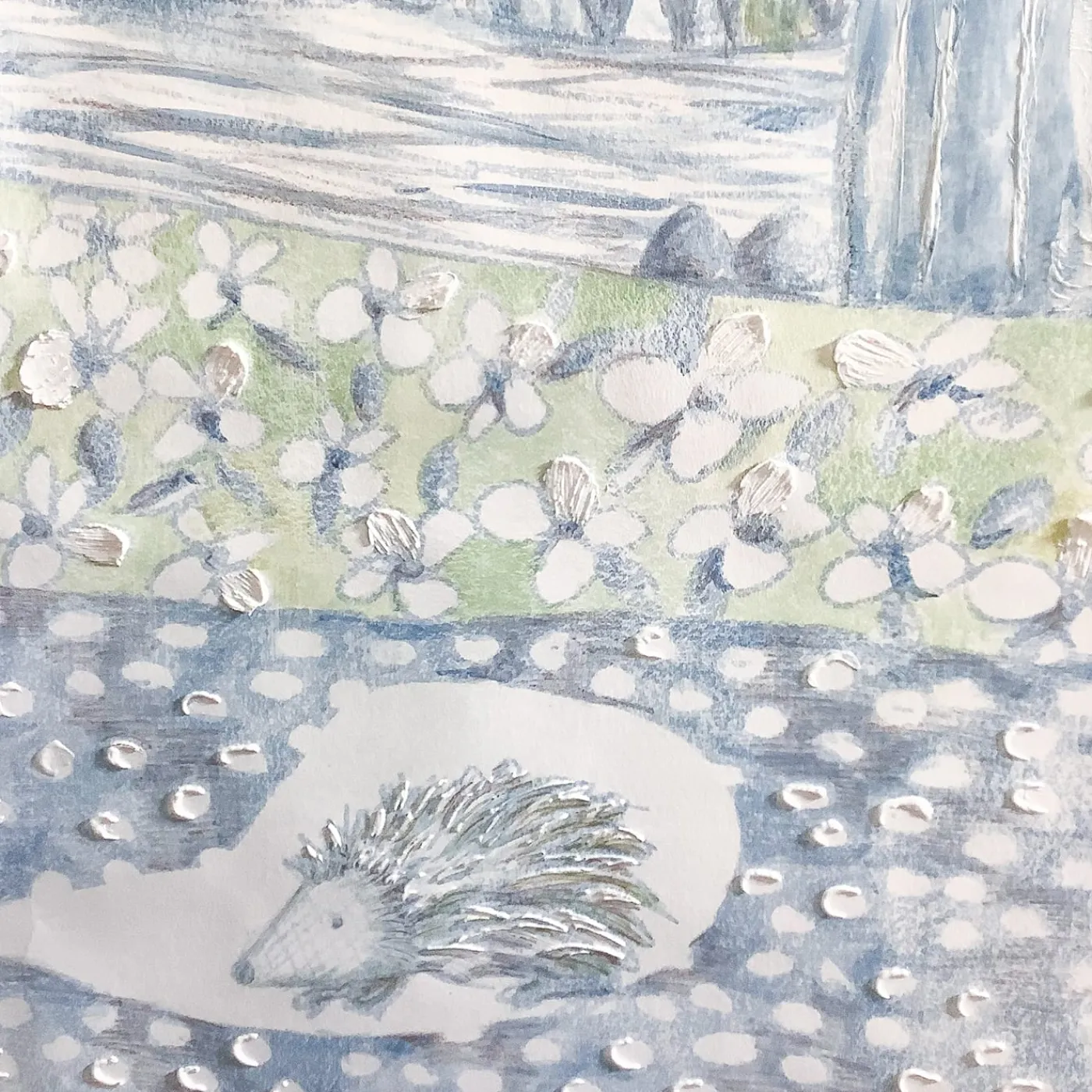 Fabscarte Skov Carta da parati dipinta a mano in collaborazione con Maria Nielsen> Carte Da Parati