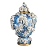 I Borbone Capodimonte Soraya Floral Potiche bianco e azzurro di Antonio Fullin> Vasi Con Coperchio