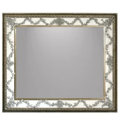 Caiafa Specchio con cornice Rosetta e ghirlanda in porcellana> Specchi Da Parete