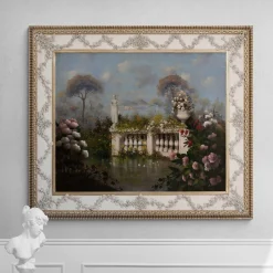 Caiafa Specchio con cornice Rosetta e ghirlanda in porcellana><noscript><img width=