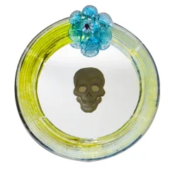 Ongaro & Fuga Specchio con teschio rotondo #2 di Bradley Theodore> Specchi Da Parete