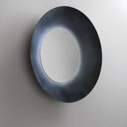 De Castelli Specchio da parete Brame in acciaio inossidabile con luce LED di R&D> Specchi Da Parete