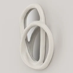 Edizione Limitata by Simone Fanciullacci Specchio da parete grande Bolide V2 in gesso bianco> Specchi Da Parete