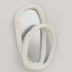 Edizione Limitata by Simone Fanciullacci Specchio da parete grande Bolide V2 in gesso bianco><noscript><img width=