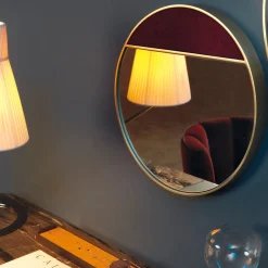 Borzalino Specchio da parete Half Moon medio in ottone><noscript><img width=