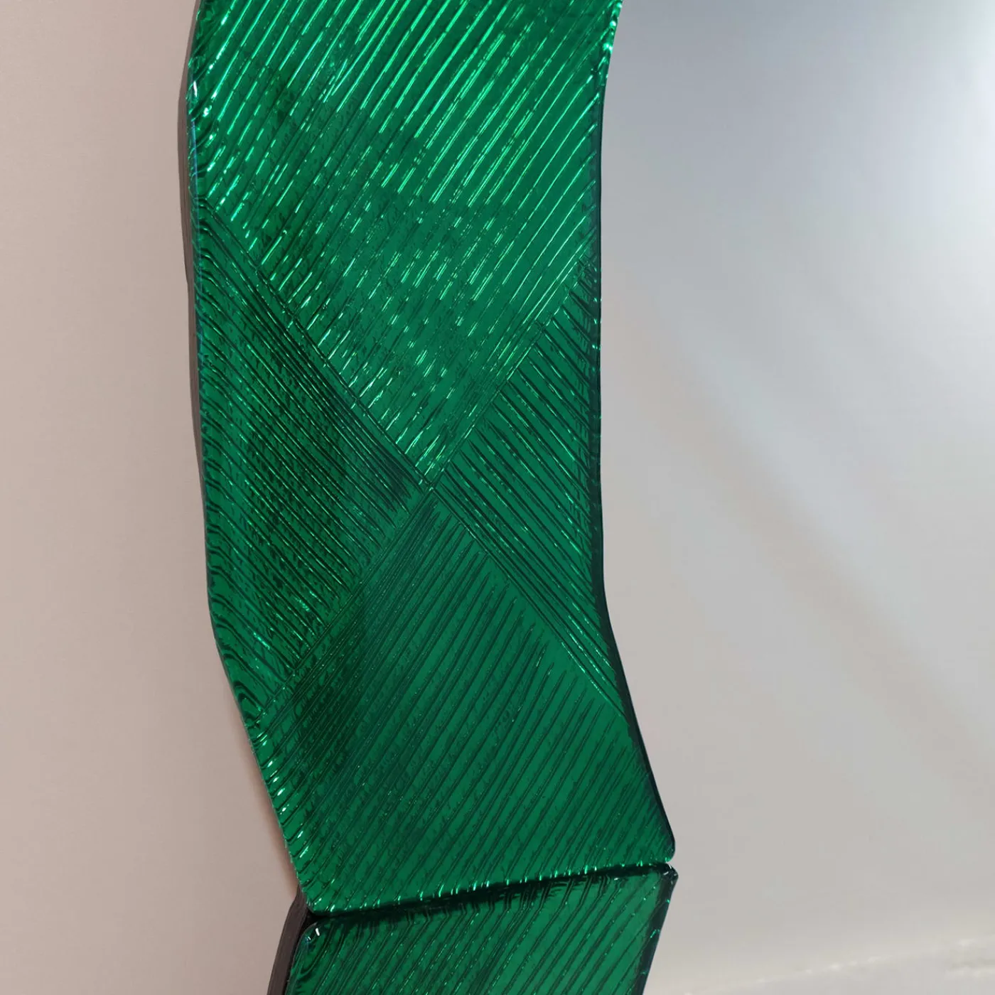 Fratelli Tosi Specchio da parete in vetro di Murano Onda Smeraldo> Specchi Da Parete